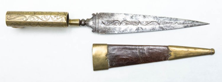 Sardinian hunting socket bayonet w/s. - Click Image to Close