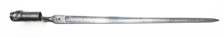 French Bruneel Poncharra trial musket bayonet n/s. - Click Image to Close
